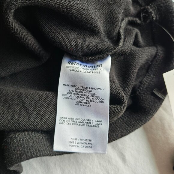 REFORMATION Elio Knit Top in Black, size XS - Picture 7 of 8